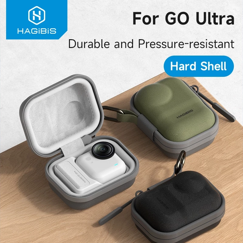 Hagibis กระเป๋าถือสําหรับ Insta 360 GO Ultra แบบพกพากระเป๋าเดินทางกระเป๋า Hard Shell สําหรับ Insta360 GO ultra Action กล้อง