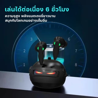 BUDS 5 PRO หูฟังสําหรับเล่นเกมใหม่ล่าสุด, การออกแบบหมวกกันน็อคพิเศษ, เอฟเฟกต์แสงที่เป่าใจ, เสียงสเตอริโอระดับ HiFi iPX5 กันน้ํา Build-in Mic, ลดเสียงรบกวน ENC
