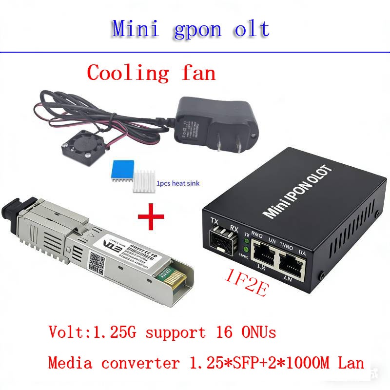 Mini GPON OLT Micro VOLT OLT-Stick 1.25G ถึง 2.5G Plug and Play รองรับ 16-32 ONU gigabit รองรับ 10G/