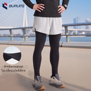 กางเกงวิ่ง 2IN1 Unisex ขายาว แห้งไว+ระบายอากาศดี ซับในลดเสีย…