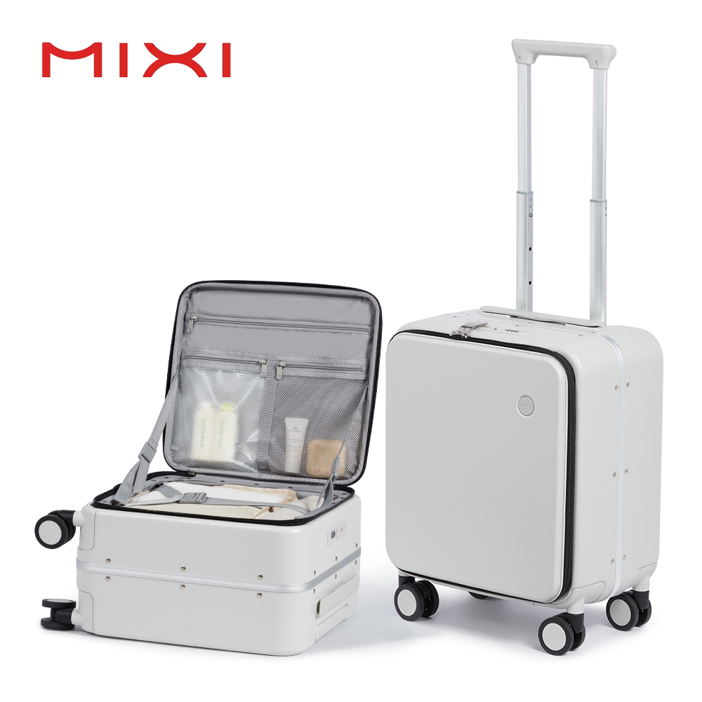 Mixi Under-Seattle Carry-Onกระเป๋าเดินทาง 14 Hard Shell PCกรอบอลูมิเนียมเปิดด้านบนTravel Essential KM9291