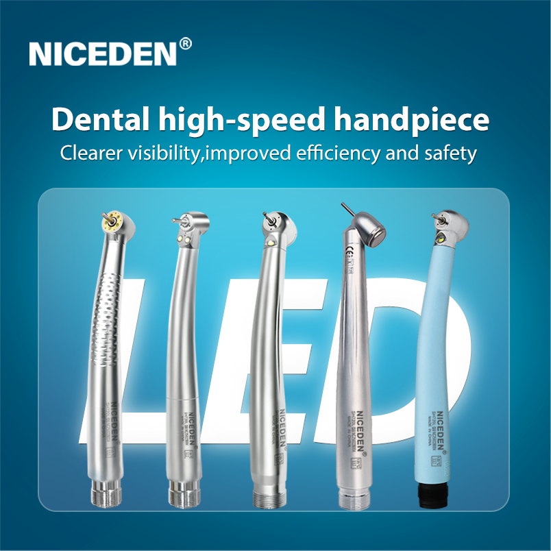 NICEDEN Classic Series Handpiece ความเร็วสูงพร้อม LED,4 หลุม/2 หลุม