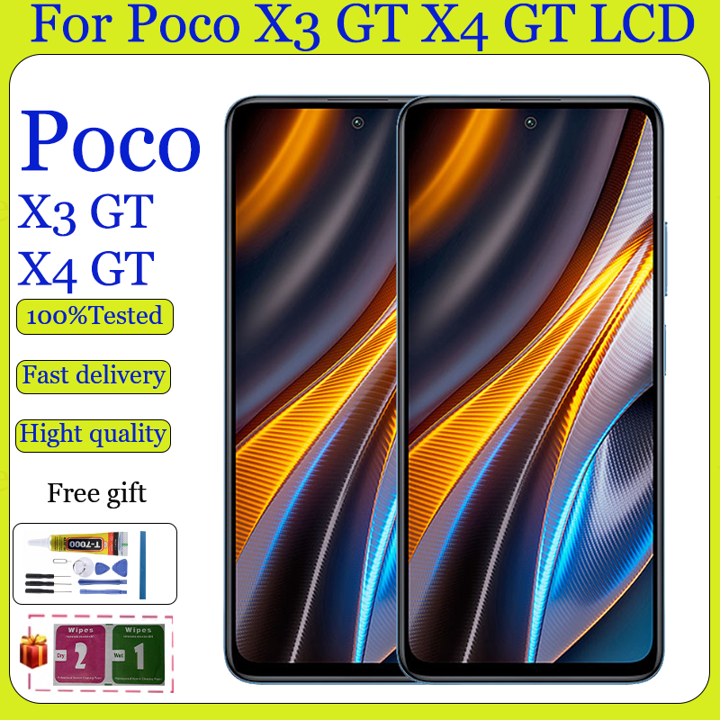 ต้นฉบับสําหรับ Xiaomi Poco X3 GT X4 GT จอแสดงผล LCD เปลี่ยนหน้าจอสัมผัส