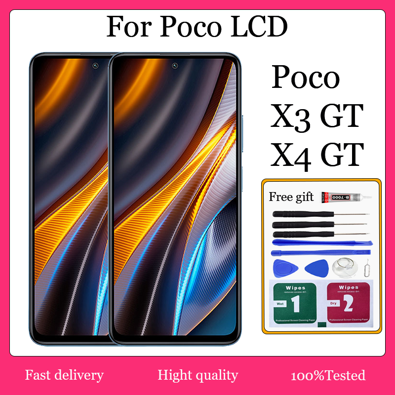 ต้นฉบับสําหรับ Xiaomi Poco X3 GT X4 GT จอแสดงผล LCD เปลี่ยนหน้าจอสัมผัส