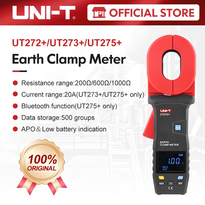 UNI-T Earth Clamp Meter UT272+ UT273+ UT275+ Clamp Earth Resistance Tester Ground Resistance Test Lo