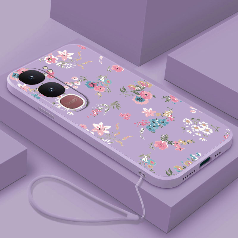 Vivo Y31 5G Y21d Y29 Y39 5G Beauty Flowers Mobile Case Candy Floral Casing Soft Cover