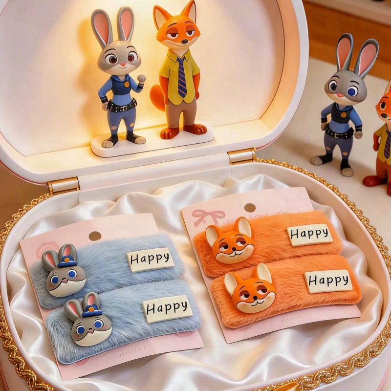 กิ๊บติดผมการ์ตูน Zootopia จาก Nick and Judy สําหรับผู้หญิง🔥 รวมภาษีแล้ว