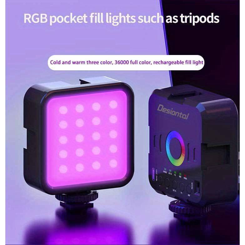 ไฟแสดงสถานะการบูตเครื่อง RGB ขนาดเล็กการถ่ายภาพสด LED สําหรับ TikTok การสตรีมสดและเซลฟี่ ในไฟ LED พ็