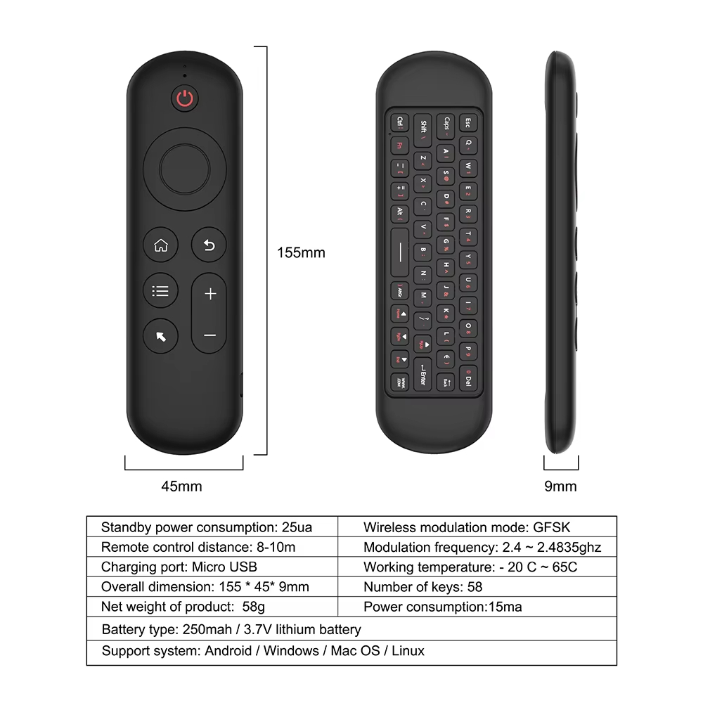 ท้องถิ่น  M5 Air Mouse รีโมทควบคุมแทนที่ไร้สาย 2.4G บลูทูธ กับแป้นพิมพ์แสงหลัง 7 สี สำหรับ Android TV Box ราคา ถูกที่สุด ดีลบีเคเค แกลเลอรีภาพที่ 6