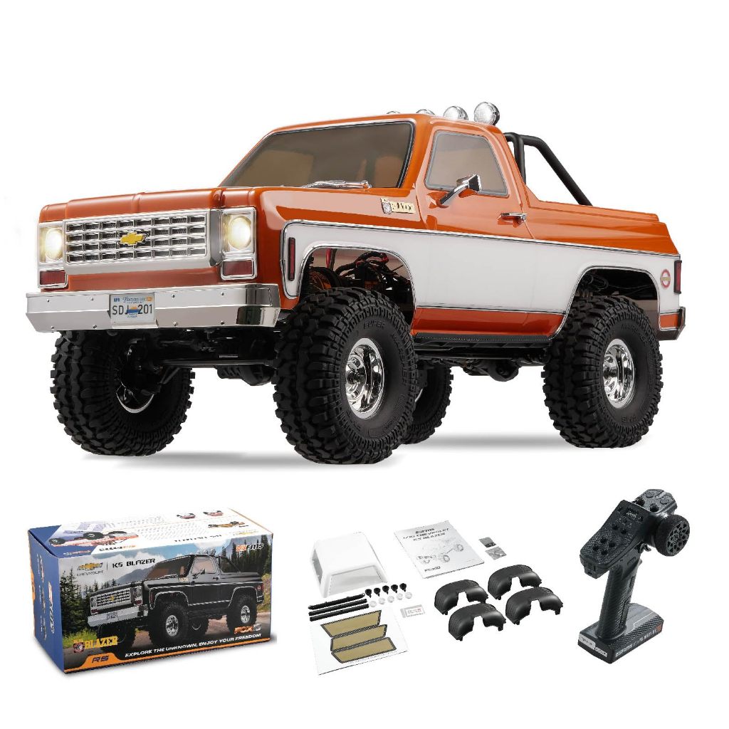 FMS FCX10 1/10 K5 RC Crawler Chevy Blazer RC Pick Up Truck & SUV, รีโมทคอนโทรลรถพร้อมสวิตช์สองความเร
