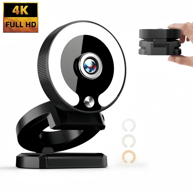 เว็บแคม 4K พร้อมไมโครโฟนเว็บแคมสําหรับ PC คอมพิวเตอร์แล็ปท็อป 1080p 60fps HD กล้องสําหรับ Video Call