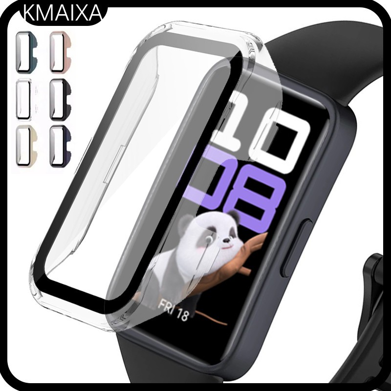 Hard กระจกนิรภัย Pc สําหรับ Huawei Band 10 9 8 NFC รอบป้องกันหน้าจออุปกรณ์เสริมสําหรับ SmartWatch Huawei Band