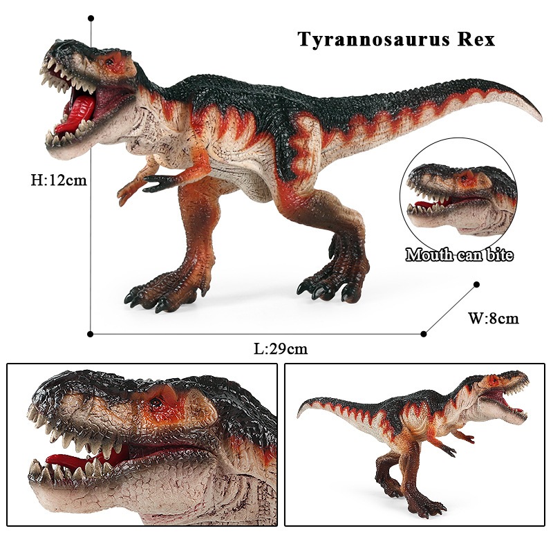 ของเล่นไดโนเสาร์ Solid Large Scottie Tyrannosaurus Rex Tyrannosaurus Rex จําลองสัตว์ไดโนเสาร์รุ่น