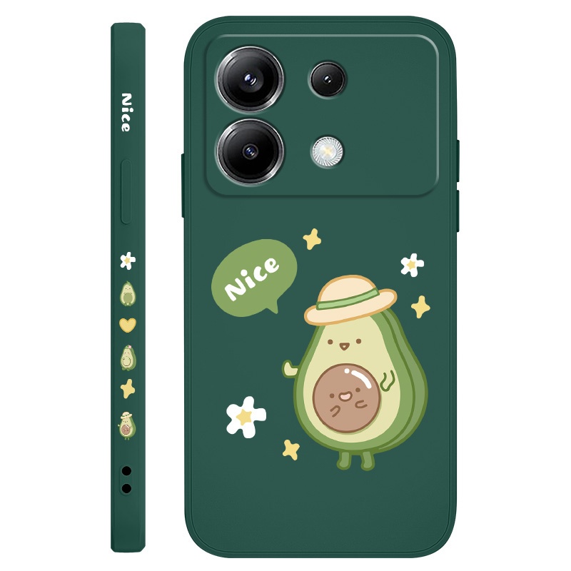 เคสโทรศัพท์สําหรับ Xiaomi Poco F6 X5 F5 Pro X4 GT X3 NFC 4G 5G Nice Avocado Soft Cover