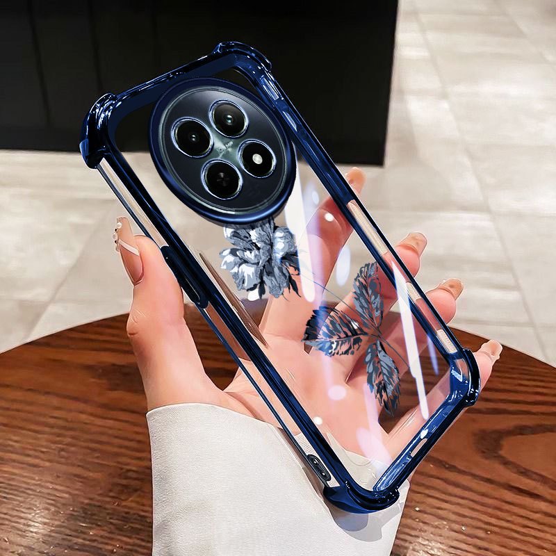 YBD เคสโทรศัพท์สําหรับ Realme 12X Realme 12 5G Vines ดอกไม้ผีเสื้อ Anti-drop Protection