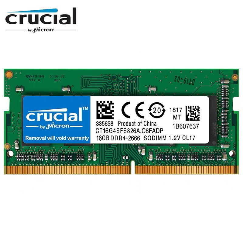 Crucial DDR4 RAM 4gb 8gb 16gb RAM 2133Mhz 2400Mhz 2666Mhz แล็ปท็อป Ram 3200Mhz 1.2V โน้ตบุ๊ค SODIMM แล็ปท็อปสําหรับ ram 260-Pin PC4-17000 1.2V หน่วยความจํา
