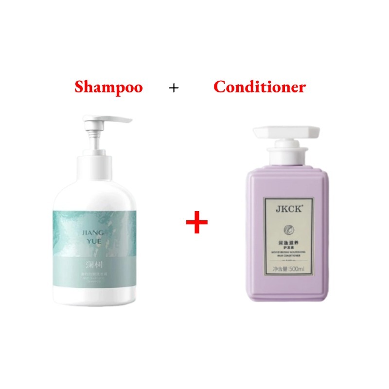 แชมพู LSHU ควบคุมความมันและผมมีวอลลุ่มและน้ําหนักเบา ครีมนวดผม JKCK เรียบและปรับปรุงความแห้งกร้านและ