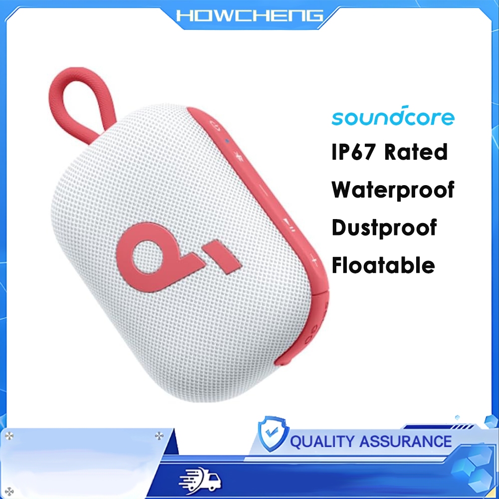 Soundcore เลือกลําโพงอาบน้ํา 4 Go IP67 ลอยกันน้ําและกันฝุ่น, เวลาเล่น 20 ชม., แบบพกพา