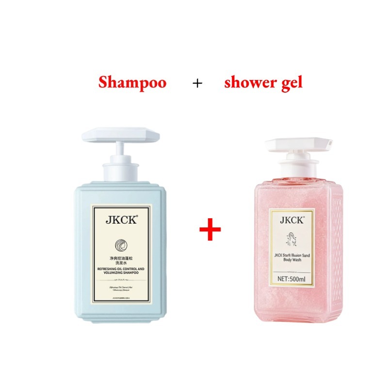 JKCK Shampoo - Lightweight Oil Control & Volumizing Shower Gel & Moisturizing Shampoo and Conditione