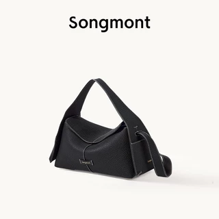 Songmont Small Drippy Roof Bag กระเป๋าสะพายไหล่สําหรับผู้หญิง Full-Grain Cow Leather Sling Bag Women