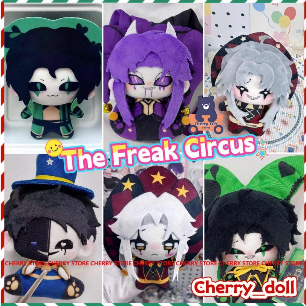 10 ซม.Pierrot Harlequin Jester The Freak Circus Freaks ตุ๊กตาตุ๊กตาน่ารักผ้าฝ้ายตุ๊กตาอะนิเมะอุปกรณ์ต่อพ่วงของเล่นฮาโลวีนคริสต์มาสของขวัญ