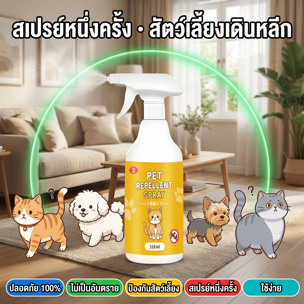 🐾 สเปรย์ป้องกันสัตว์เลี้ยง 🐾 ไล่หมา ไล่แมว กันหมาเห่า สกัดจากธรรมชาติ ปลอดภัย ไม่เป็นอันตราย กลิ่นไล่แมว สเปรไล่แมว ไล่สุนัข
