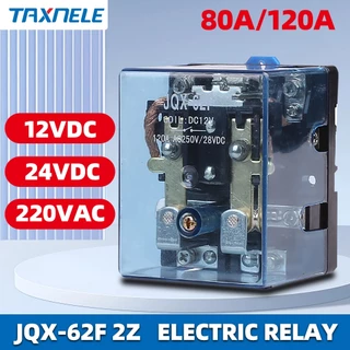 JQX-62F 2Z 80A 120A High power รีเลย์ 12V 24VDC 220VAC เงินติดต่อรีเลย์แม่เหล็กไฟฟ้า PCB รีเลย์