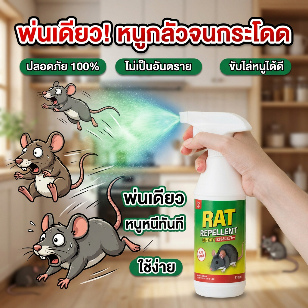 🐹สเปรย์ไล่หนู หนูก็หายไป🐹Hb&BS สเปรย์ไล่หนูรถ สเปรย์ไล่หนู น้ำยาไล่หนู หนูก็หายไป สเปรย์ไล่หนูรถ น้ำยาไล่หนู 510ml สเปย์ไล่หนู สารสกัดจากพืช หนูหายไปแล้ว