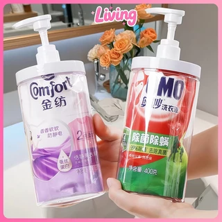 Living✅500/1000ml ขวดพลาสติกใส่เจลอาบน้ํา สําหรับใส่แชมพู โลชั่น เหมาะสำหรับการเดินทาง สำหรับใส่สบูเจล หลากสี ที่สบู่เหลวแบบกด ขวดปั๊มแชมพู แจกสติกเกอร์ฟรี