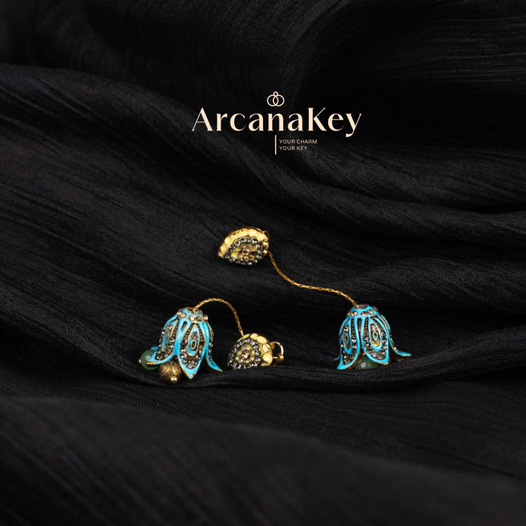 ต่างหูโบฮีเมียนลายดอกไม้ น้ำหนักเบาทองคู่สำหรับทริปชายหาดและสวมใส่วันธรรมดาวิธี ArcanaKey - รูปที่ 3