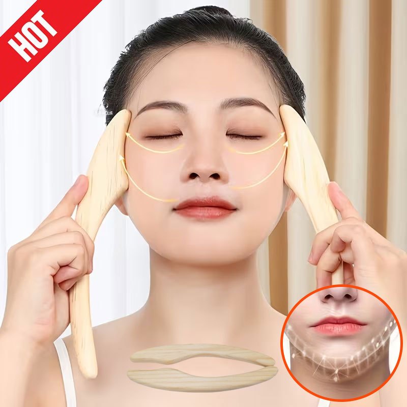 2 ชิ้น/รูปตัว C Sleeping นวดไม้นวดทั้งร่างกาย Universal นวด Facial Contour Enjoy Home Enjoy SPA สบาย