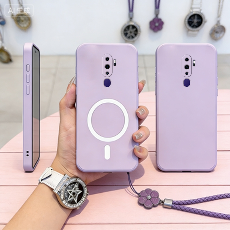 เคสสําหรับ OPPO A5 2020 OPPO a9 2020 เคสโทรศัพท์ให้สร้อยข้อมือ Softcase ซิลิโคนเหลวฝาครอบป้องกันดีไซ