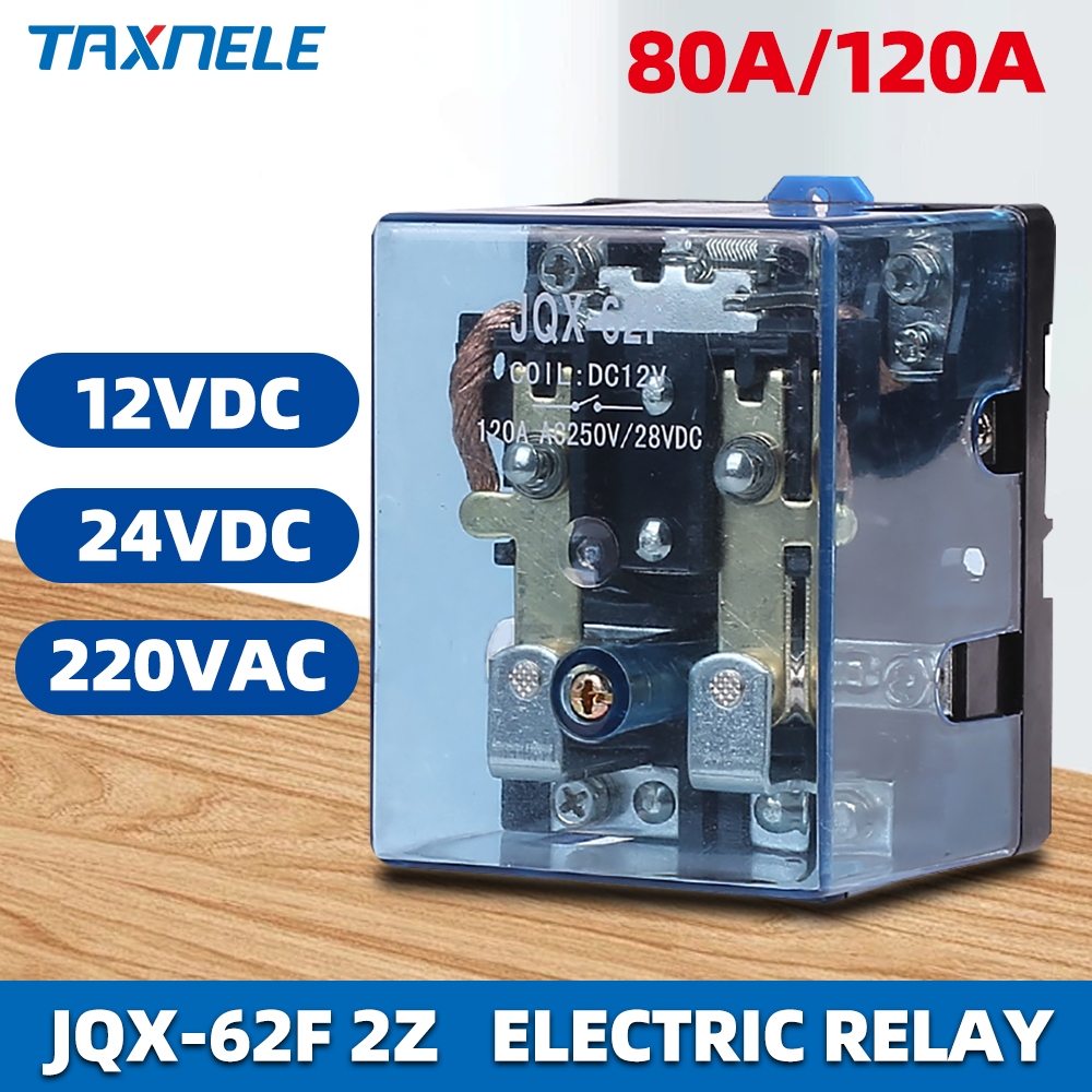 รีเลย์กําลังสูง 12V 24VDC 220VAC JQX-62F 2Z 80A 120A รีเลย์แม่เหล็กไฟฟ้า PCB รีเลย์