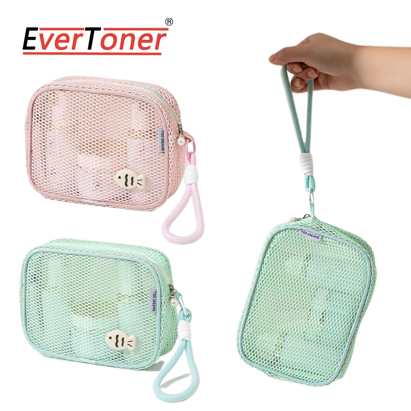 EverToner กระเป๋าเครื่องสําอางหญิงผ้าใบล้างแป้งกระเป๋าขนาดใหญ่ผู้หญิงแต่งหน้ากรณีจัดเก็บสําหรับเครื่องสําอางโทรศัพท์