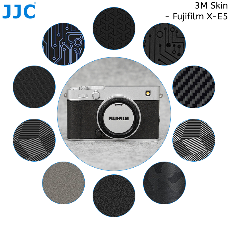 JJC 3M กล้องสติกเกอร์ผิวสําหรับ Fujifilm Fuji X-E5 XE5 กล้อง, Residual-free Anti-Scratch ป้องกันตกแต