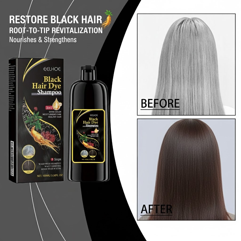 Hair Darkening Shampoo With He Shou Wu Extract - ให้ความชุ่มชื้นอย่างล้ําลึก ซ่อมแซม 100ml