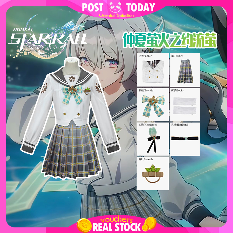 ❤️🇹🇭[พร้อมส่ง]🇹🇭 ชุดคอสเพลย์ Honkai Star Rail Firefly Spring Gift Sailor JK Uniform ชุดนักเรียนญี่ปุ่น เซตกระโปรง Cosplay ผู้หญิง