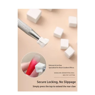UYIKE Nail Art Stamping Sponge Multi-spec High-density Bagged Tofu Block Claw Clip Small Square Nail Puff