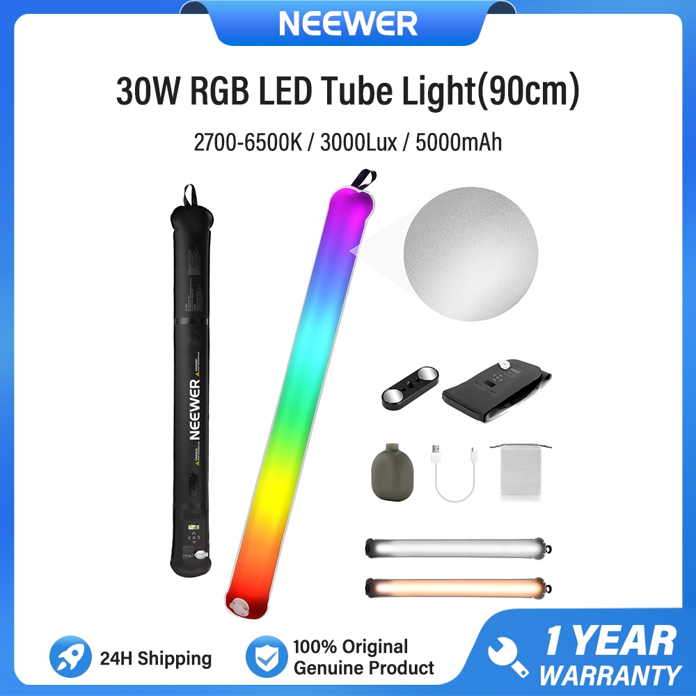Neewer GC30C 30W หลอดไฟ RGB แบบเป่าลมพร้อม 5000mAh Type C 30W Out