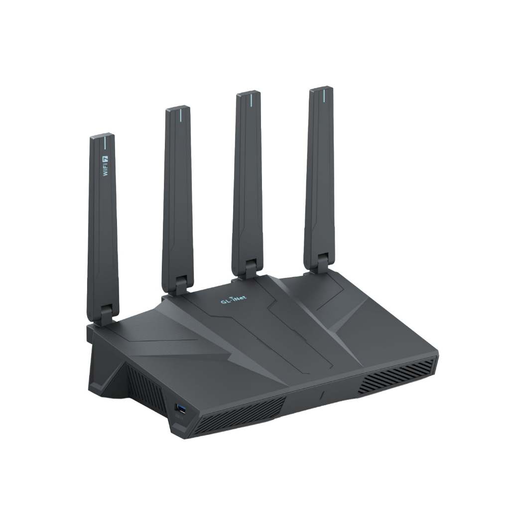 GL.iNet GL-BE6500 (Flint 3e) เราเตอร์ WiFi 7, เราเตอร์ WiFi ความเร็วสูงสําหรับอินเทอร์เน็ตไร้สาย w/VPN, พอร์ตอีเธอร์เน็ต 5 x 2.5G สําหรับโมเด็มไฟเบอร์ออปติก, บ้านขนาดใหญ่, ธุรกิจและ Gami