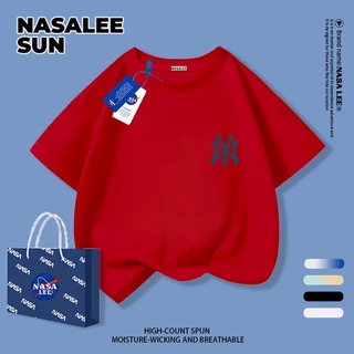 【จัดส่งวันเดียวกัน】เสื้อยืดแขนสั้นเด็ก NASA ผ้าฝ้ายสีขาวนุ่มสบาย ลายพิมพ์เรียบง่ายทันสมัย สำหรับเด็กชาย-เด็กหญิงอายุ 3-16 ปี เสื้อยืดสวมใส่สบายปีใหม่