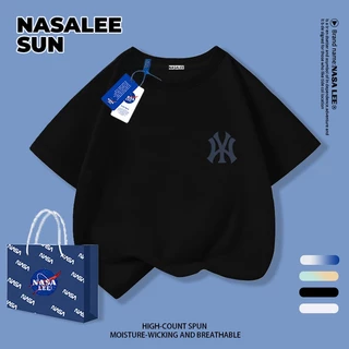 【จัดส่งวันเดียวกัน】เสื้อยืดแขนสั้นเด็ก NASA ผ้าฝ้ายสีขาวนุ่มสบาย ลายพิมพ์เรียบง่ายทันสมัย สำหรับเด็กชาย-เด็กหญิงอายุ 3-16 ปี เสื้อยืดสวมใส่สบายปีใหม่