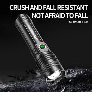 Smilingshark SD5318 ไฟฉาย led 10000lumens พลังงานสูง ซูมได้ พร้อม 5 โหมด ชาร์จได้ กันน้ํา สําหรับตั้งแคมป์ เดินป่า ล่าสัตว์