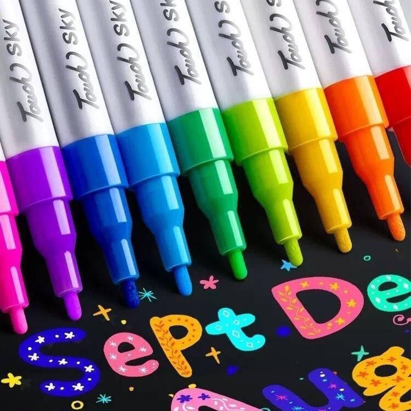 AIYIN 120pcs ชุดสีอะคริลิก อุปกรณ์ศิลปะกันน้ำ ชุดปากกาสีสำหรับเด็ก - รูปที่ 5