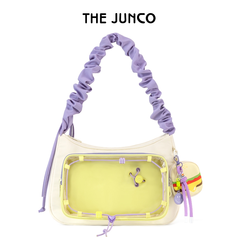 The Junco กระเป๋าสะพายข้างอเนกประสงค์เรียบง่ายความจุขนาดใหญ่กระเป๋าสะพายข้างใส