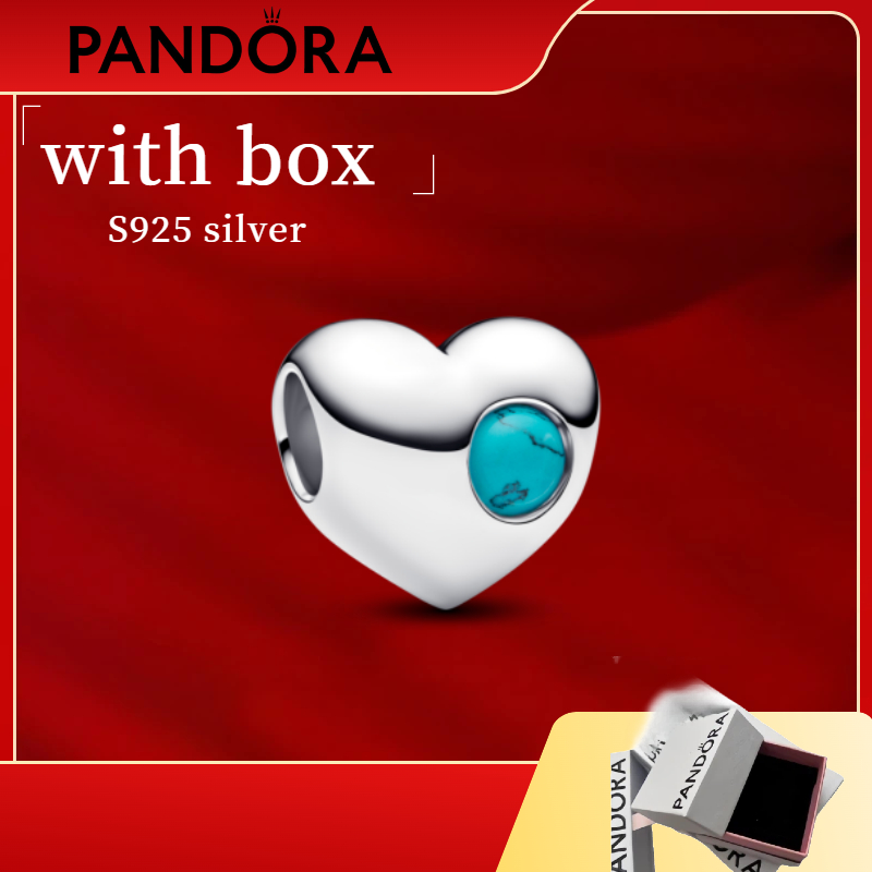 เพชรสวารอฟสกี้หัวใจ เงินแท้ S925 พร้อมกล่องและบริการสลักรูปแบบ December Birthstone