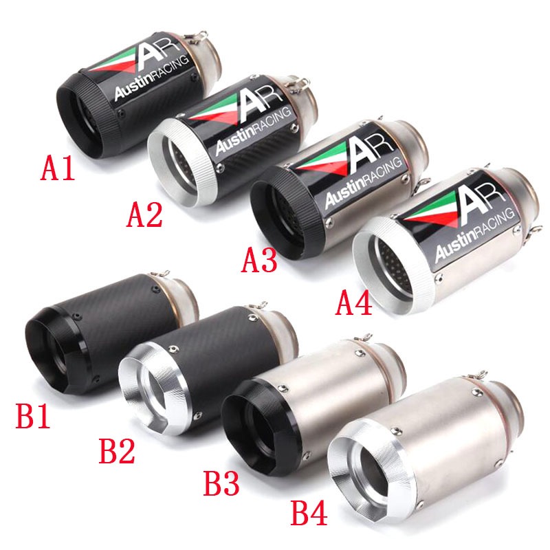 ท่อไอเสียรถจักรยานยนต์ AR ท่อไอเสีย Silencer สําหรับ Z1000 Z750 Z800 NINJA250 Tmax530 KTM ATV
