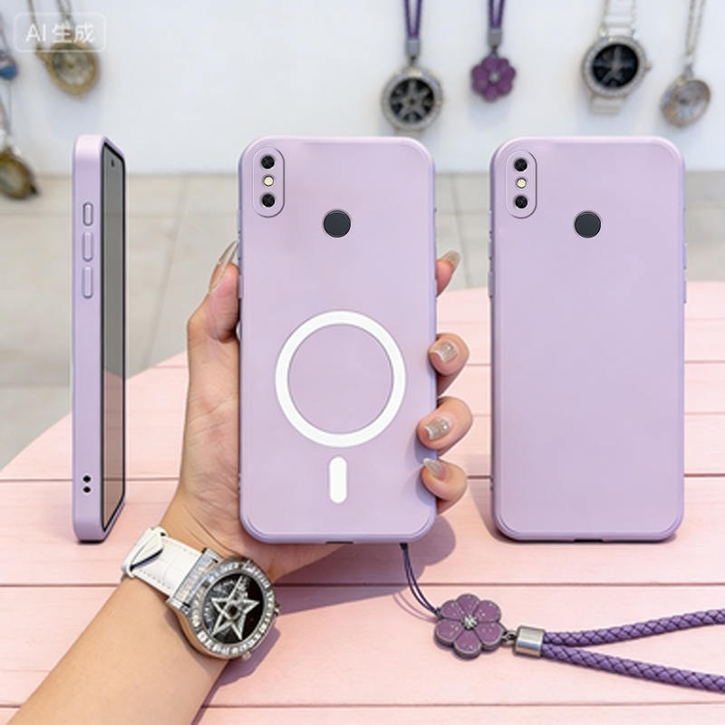 เคสสําหรับ TECNO SPARK 6 GO TECHNO SPARK 6 GO เคสโทรศัพท์ ให้สร้อยข้อมือ Softcase ซิลิโคนเหลว Protec