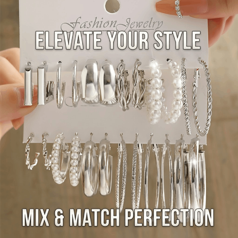 Retro Silver Pearl Hoop ต่างหูชุดผีเสื้องูออกแบบสําหรับผู้หญิง Hypoallergenic เครื่องประดับต้นฤดูใบไม้ผลิความงามที่ไม่ซ้ํากันของขวัญวา