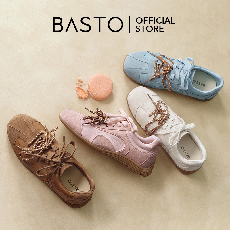 BASTO Women's Ballet Sneakers รองเท้าบัลเล่ต์ รองเท้าผ้าใบ A7601